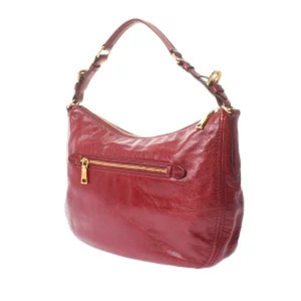 Prada Hobo Red Shoulder Shoulder One Bag Leather